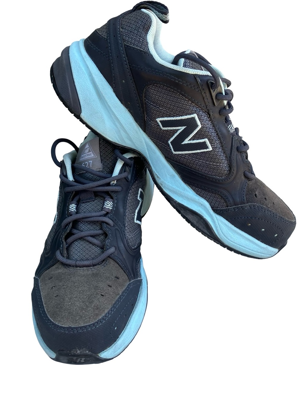 New Balance Industrial Shoe Women 6 Blue Gray 627 Abzorb Cushion Antislip Safety